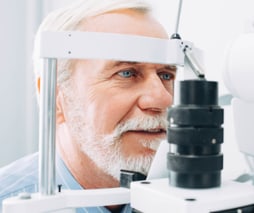 mature man getting eyes tested