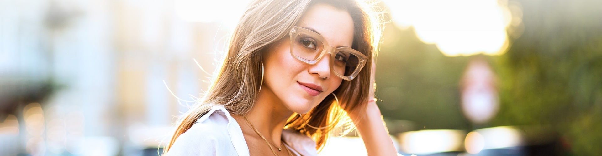 stylish woman wearing glasses
